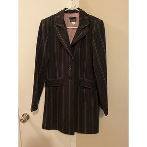 Pinstripe Overcoat (Black & Pink)